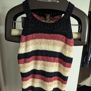 JCrew Sleevelss Stripe Sweater